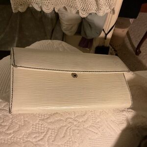 Louis Vuitton EPI Cream Wallet with Fold-Over Flap